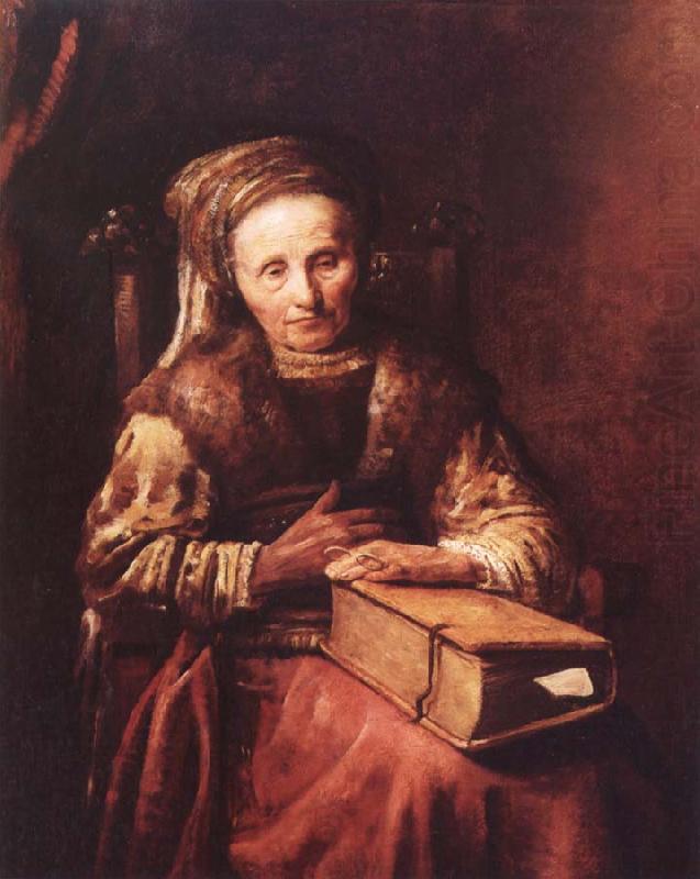 Old woman with a book, Carel Van der Pluym